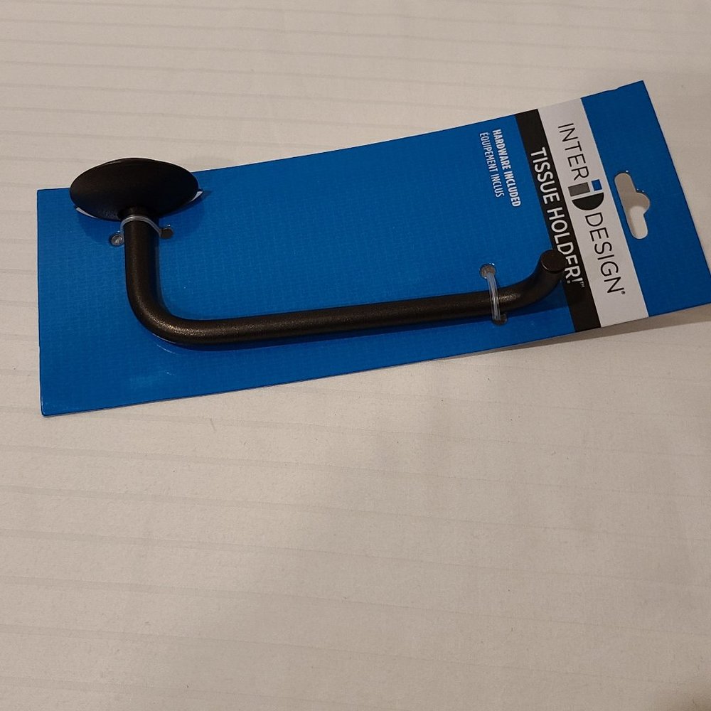 Inter Design Simple Metal Oil Rubbed Bronze Toilet Paper Holder-Easy to Install